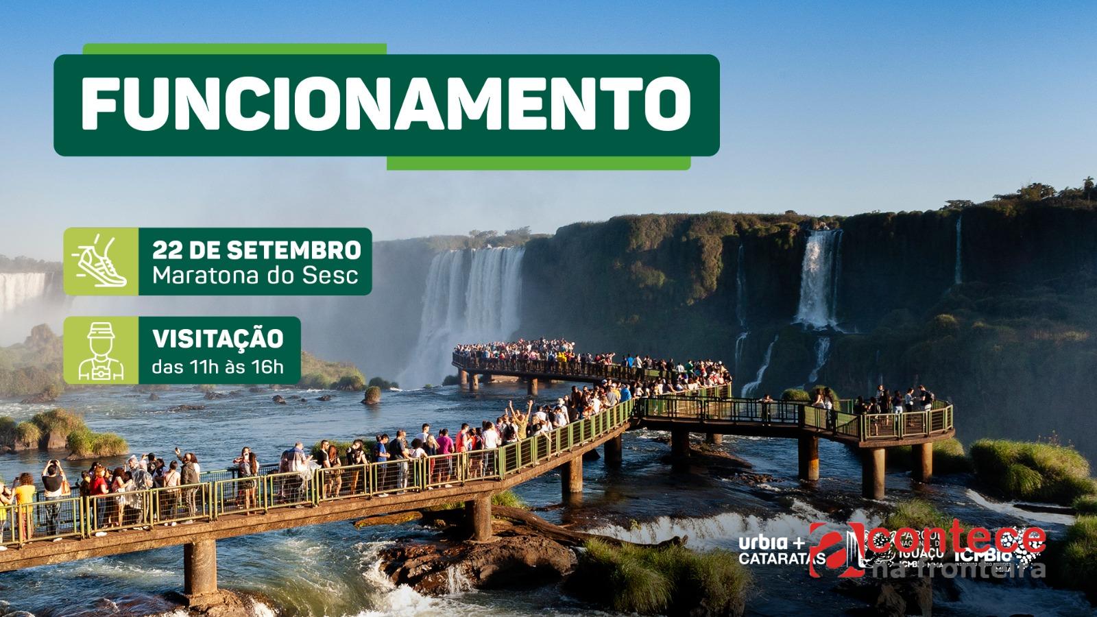 Parque Nacional do Iguaçu abrirá às 11 horas no dia 22 de setembro, domingo