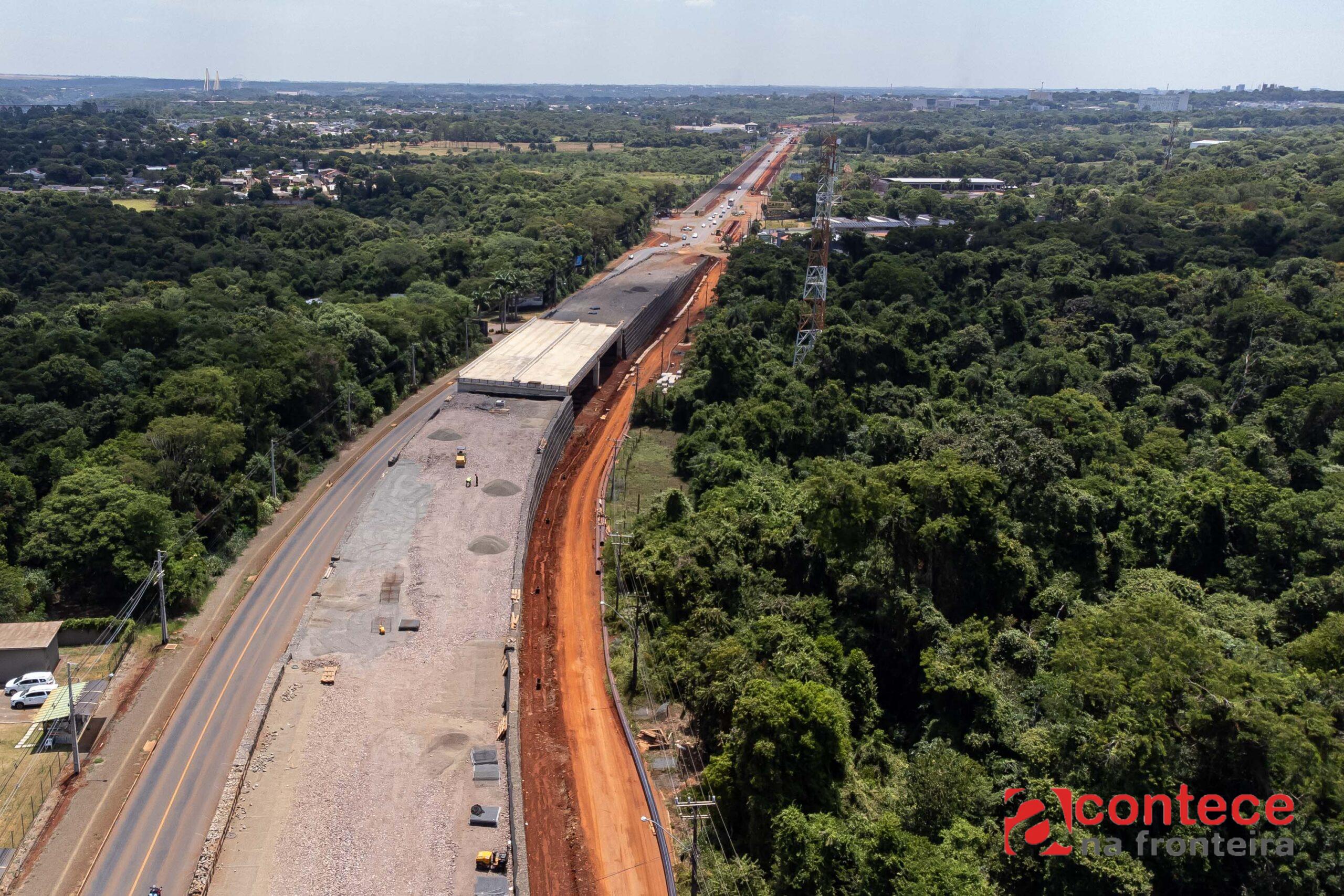 Obra da Perimetral Leste de Foz do Iguaçu avança e atinge 56% de execução