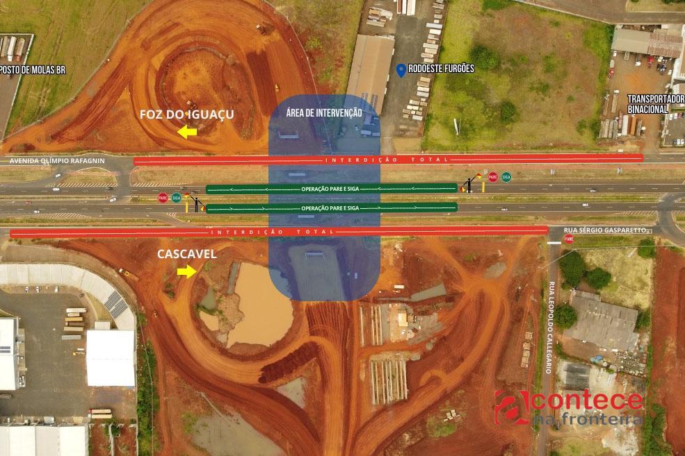 BR-277 terá operação pare-e-siga em Foz do Iguaçu neste final de semana