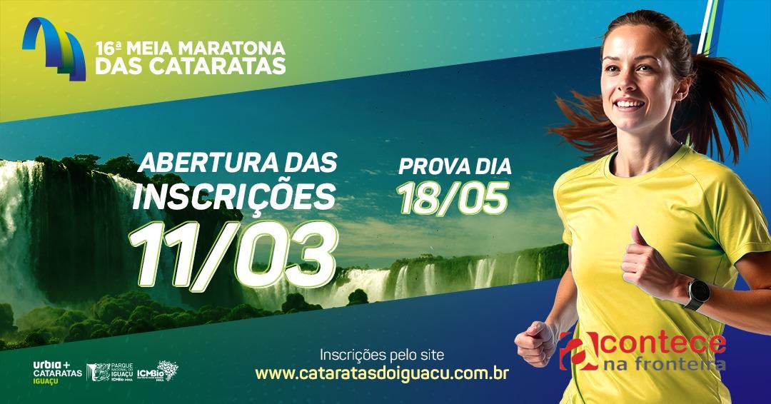 Inscrições para a 16.ª Meia Maratona das Cataratas começam dia 11 de março, próxima terça-feira