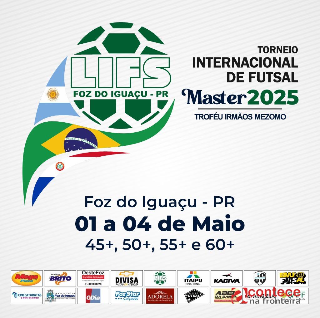 Foz do Iguaçu recebe o maior evento de Futsal Master do Brasil entre 1º e 4 de maio