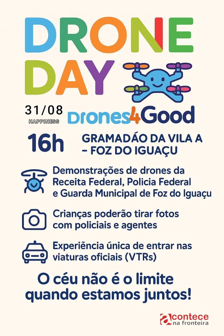 Drone Day: Alfândega da Receita Federal convida comunidade para espetáculo de drones