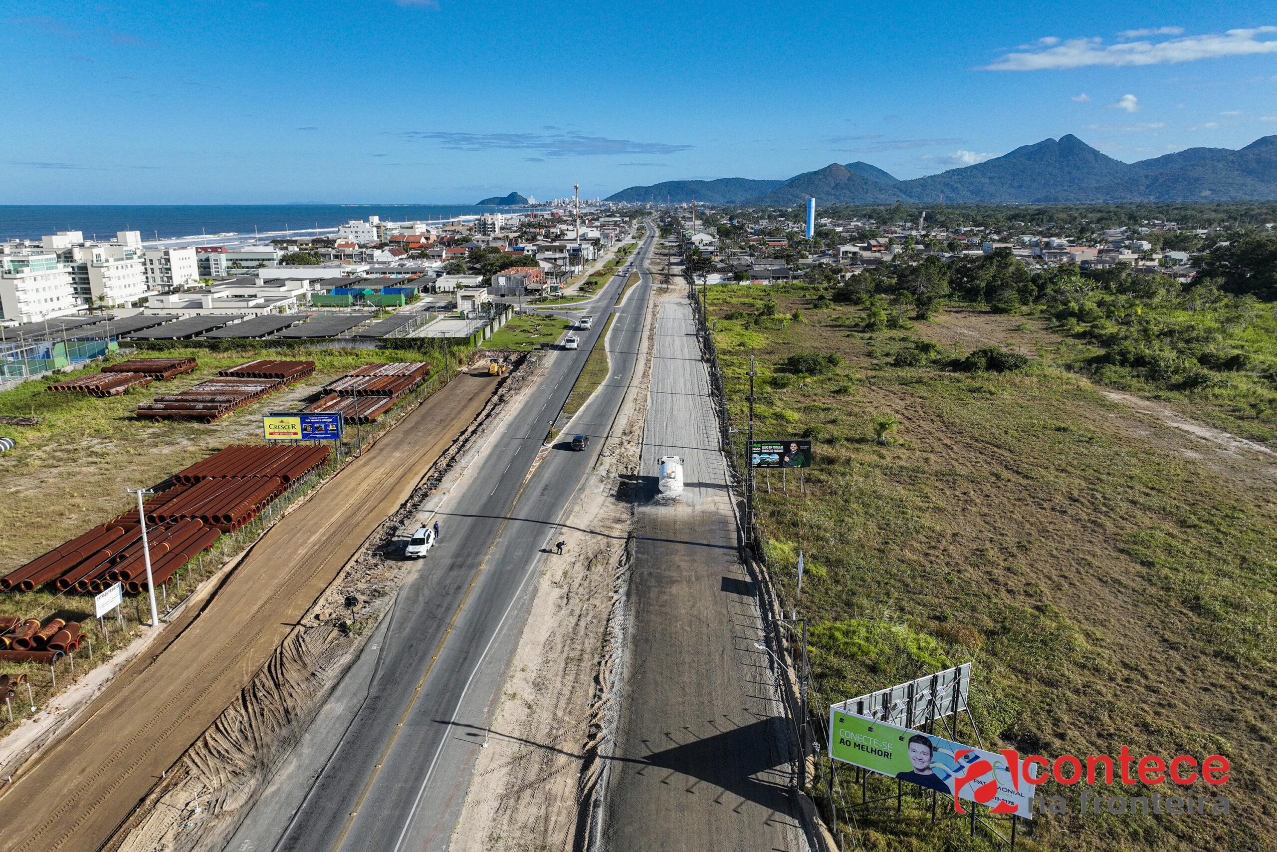Governador dá início à duplicação em concreto da PR-412 entre Matinhos e Pontal do Paraná