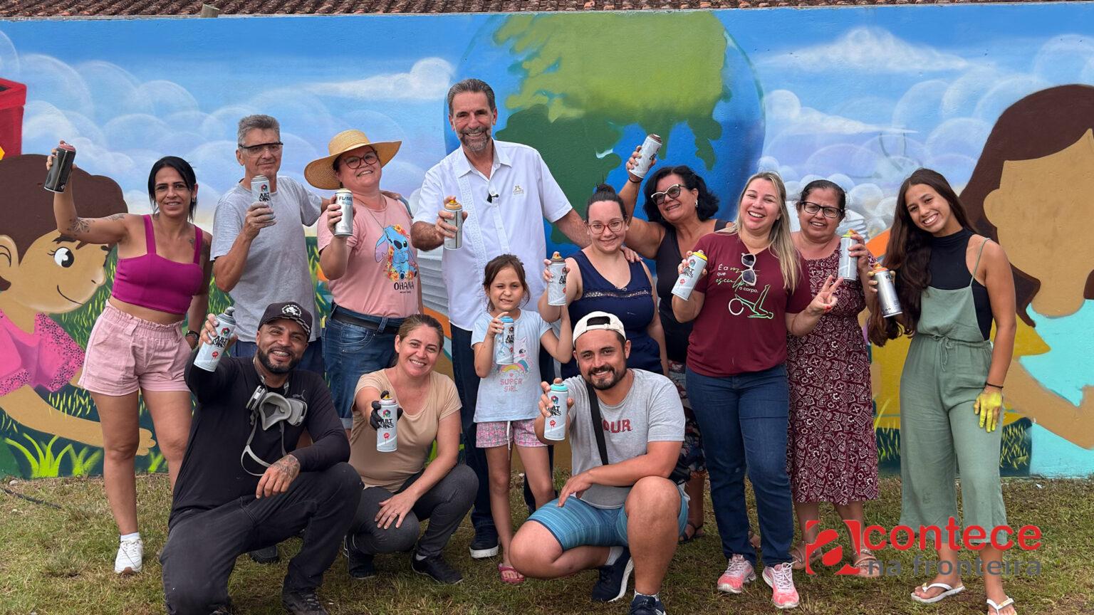 Oficinas de grafite promovidas pela Itaipu e Itaipu Parquetec começam a colorir muros de cidades do litoral do Paraná