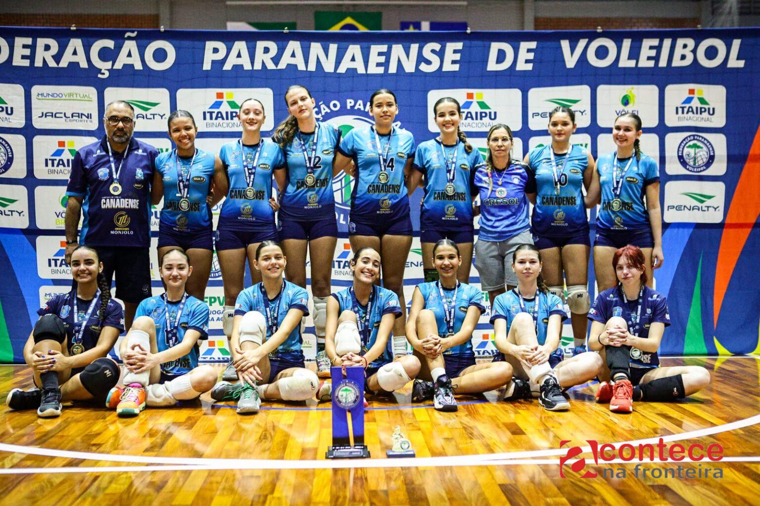 Vôlei feminino de Foz conquista ouro e prata na Copa Paraná e confirma destaque nas categorias de base