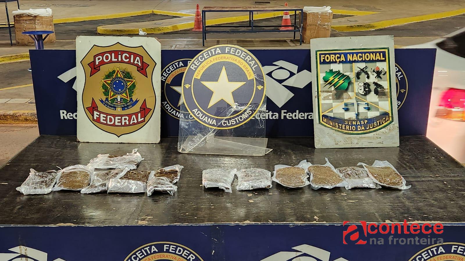 Receita Federal retém 4,14 kg de haxixe com passageiras na Ponte da Amizade