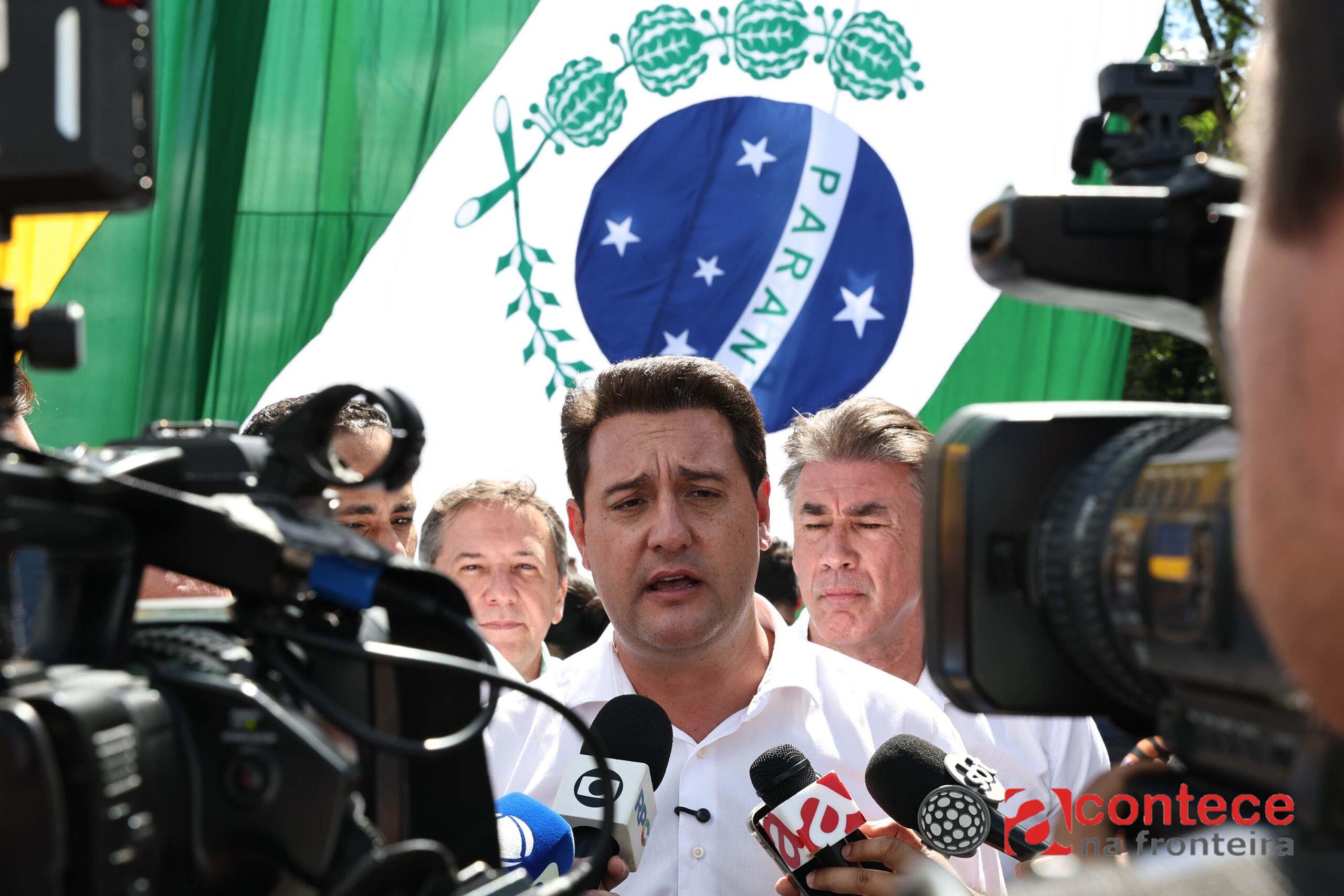 Ratinho Junior entrega 6,8 km da duplicação da Rodovia das Cataratas, em Foz do Iguaçu