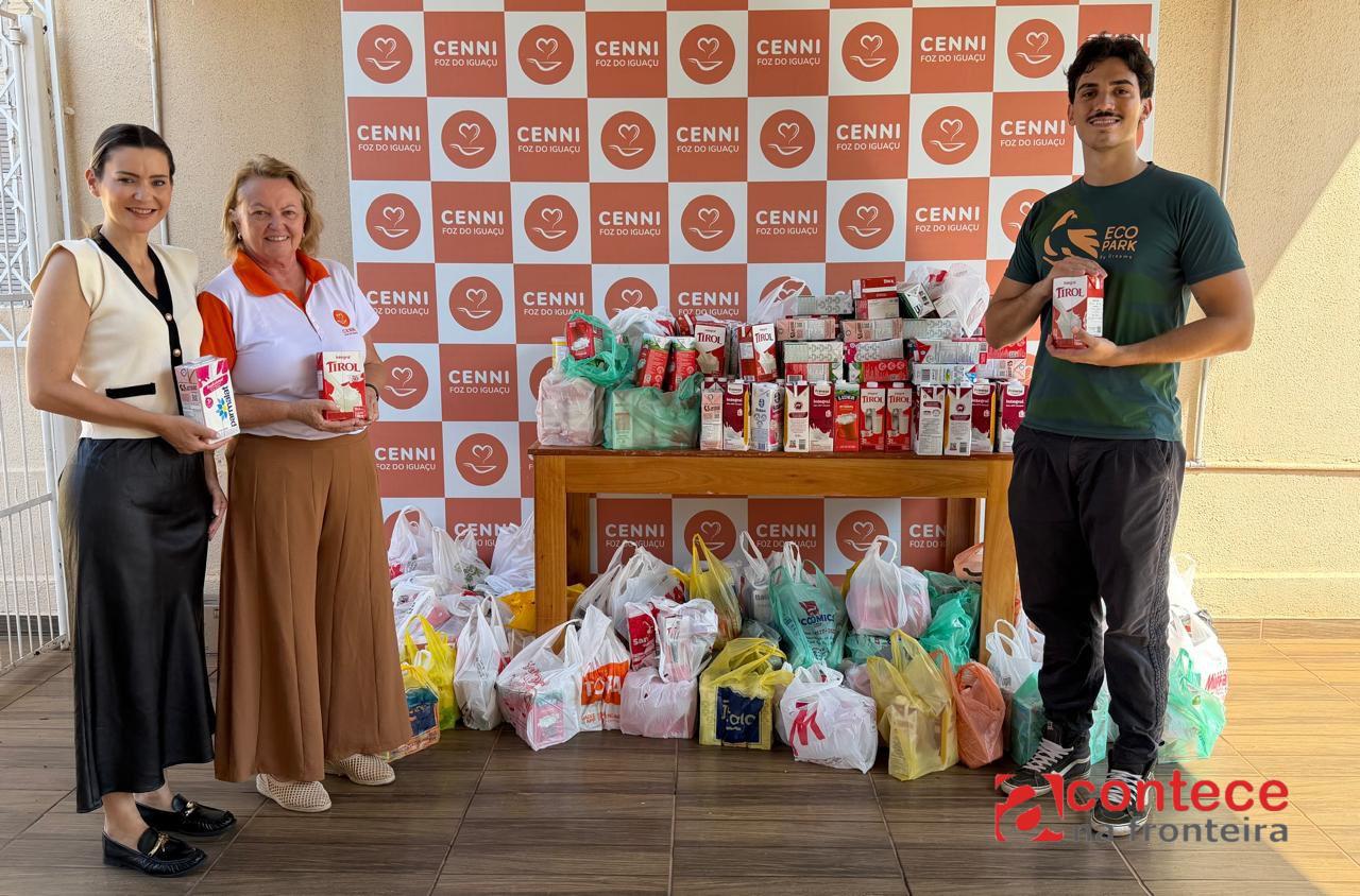 Eco Park Foz entrega 580 litros de leite e prorroga campanha durante a Páscoa