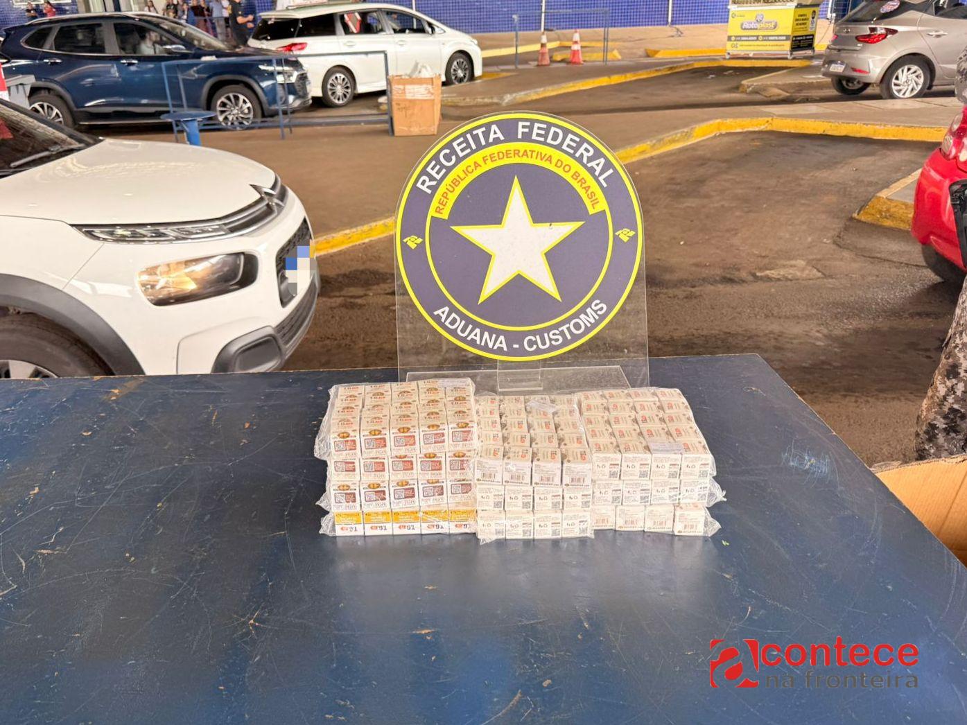 Receita Federal apreende medicamentos emagrecedores avaliados em R$ 100 mil na Ponte da Amizade