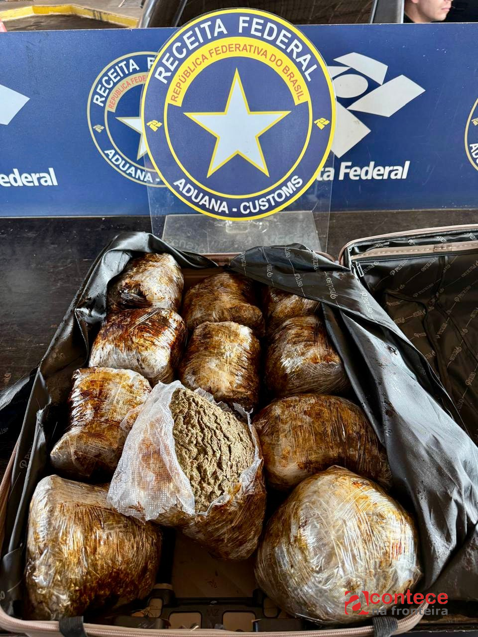 Receita Federal retém 10 kg de drogas na Aduana da Ponte Internacional da Amizade