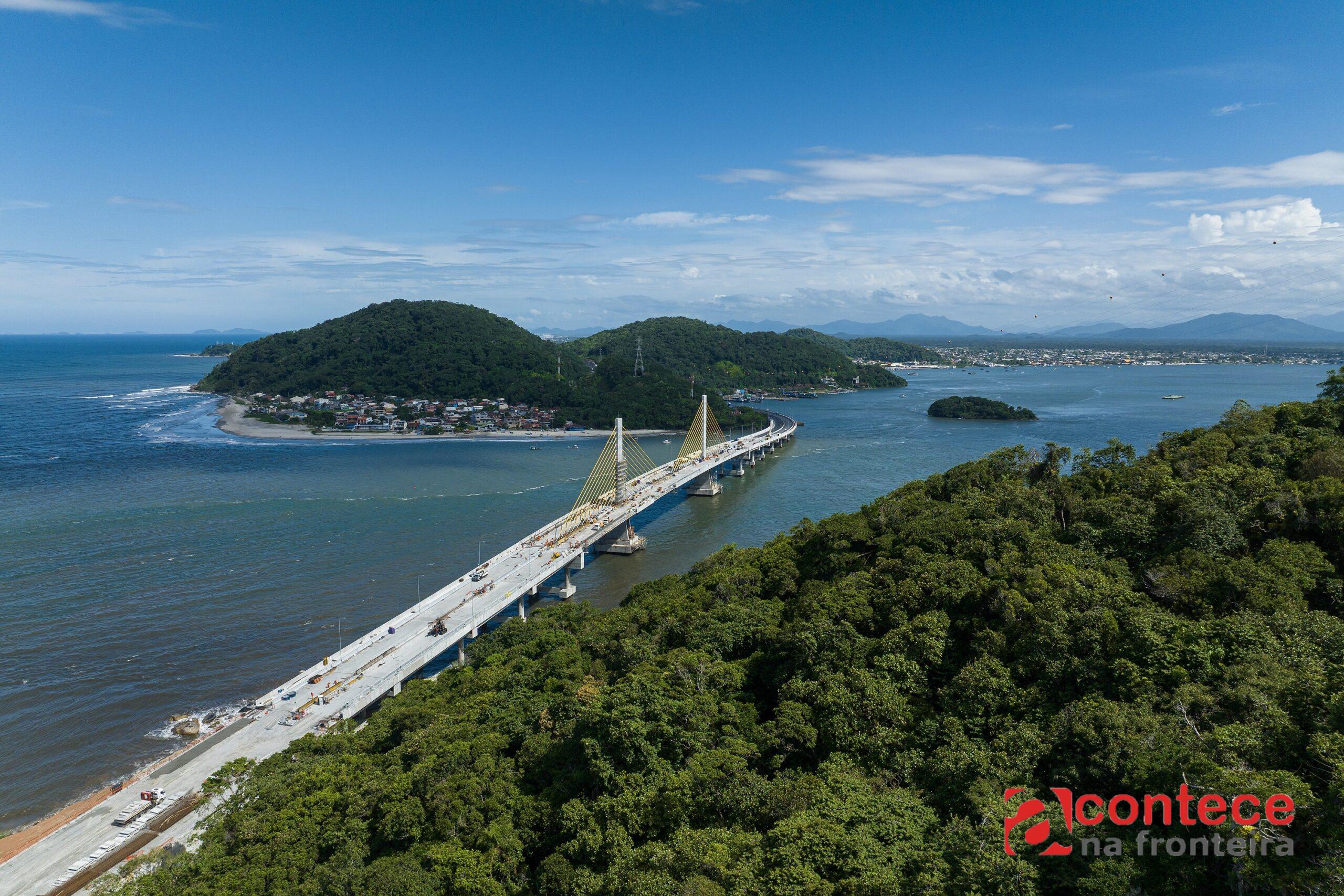 Governador Ratinho Junior anuncia entrega da Ponte de Guaratuba para 29 de abril