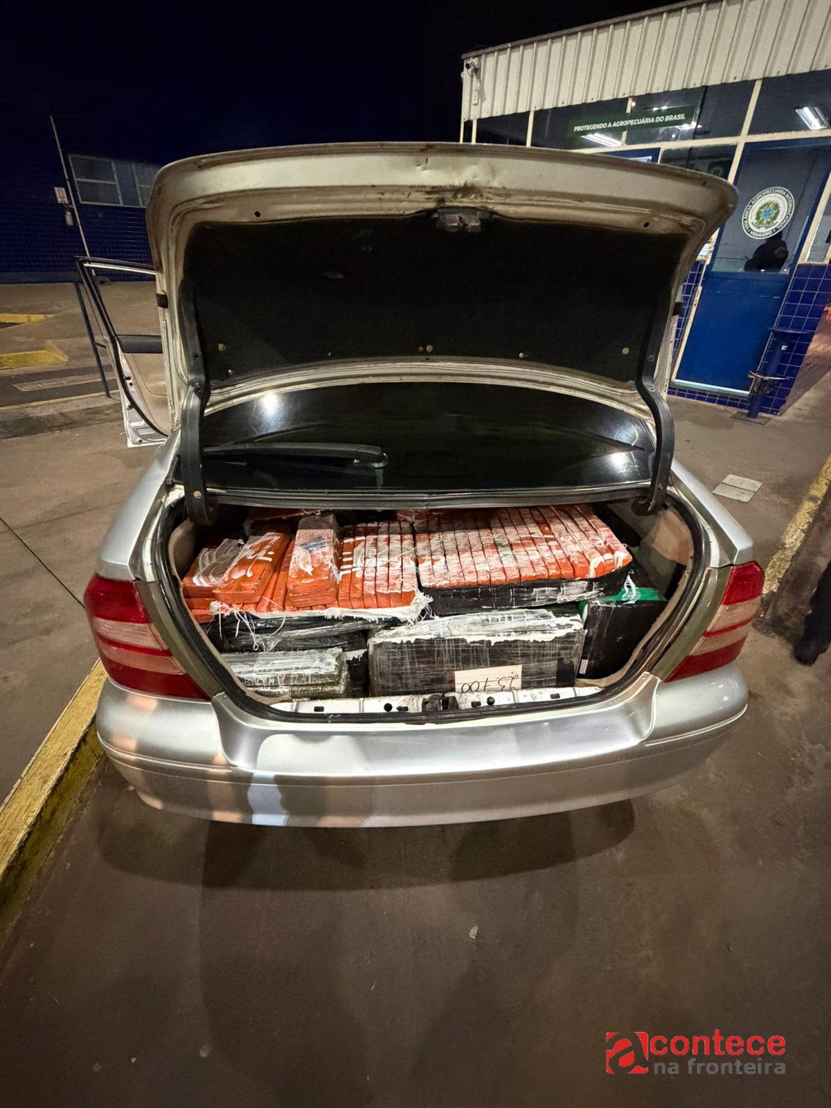 Receita Federal retém quase 380,7 kg de substância análoga a maconha na Ponte Internacional da Amizade