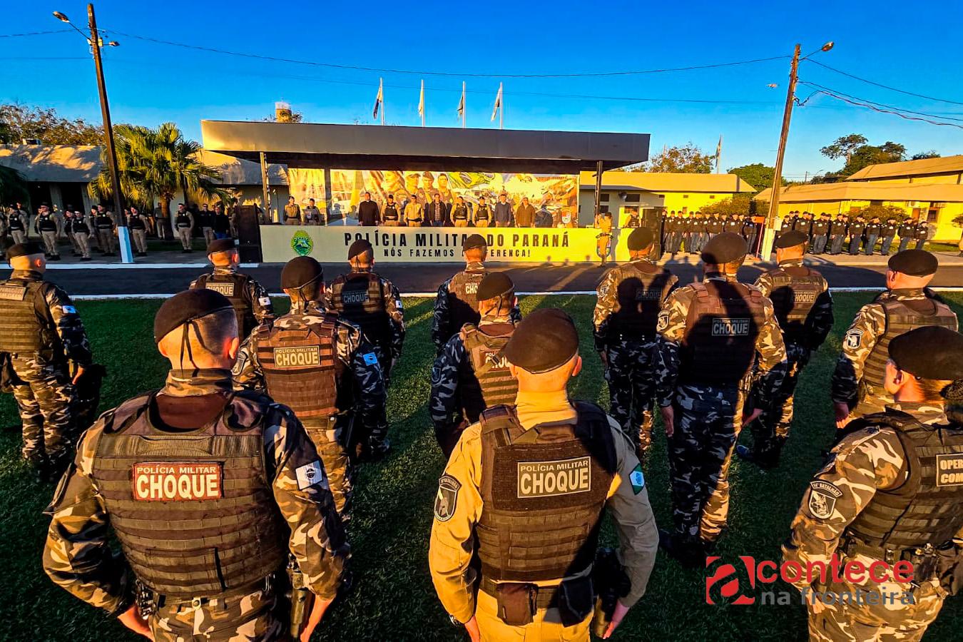 PMPR reforça segurança na Tríplice Fronteira com a Companhia de Choque