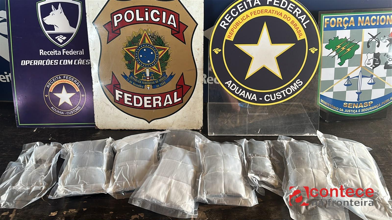 Receita Federal retém 4 kg de substância análoga à haxixe em mala com fundo falso na Aduana da Ponte da Amizade