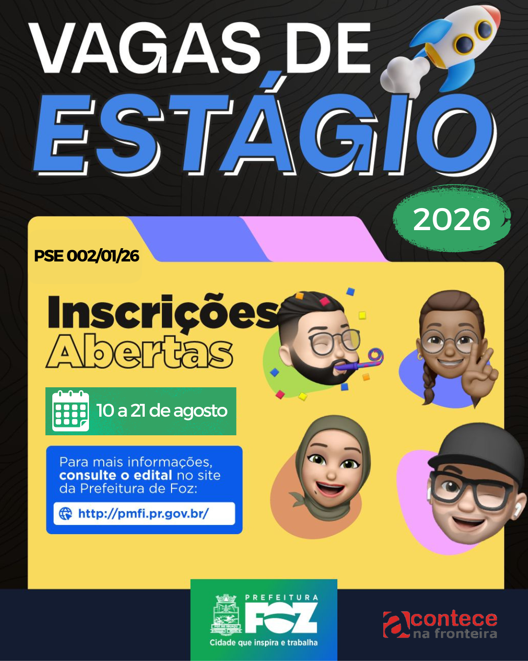Prefeitura de Foz abre novo processo seletivo para estagiários