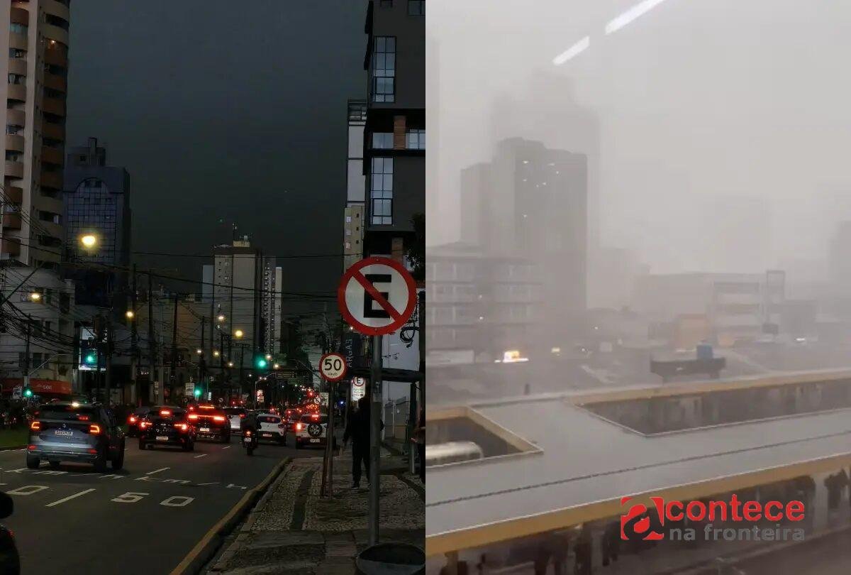 Dia vira noite em Curitiba e assusta moradores da região
