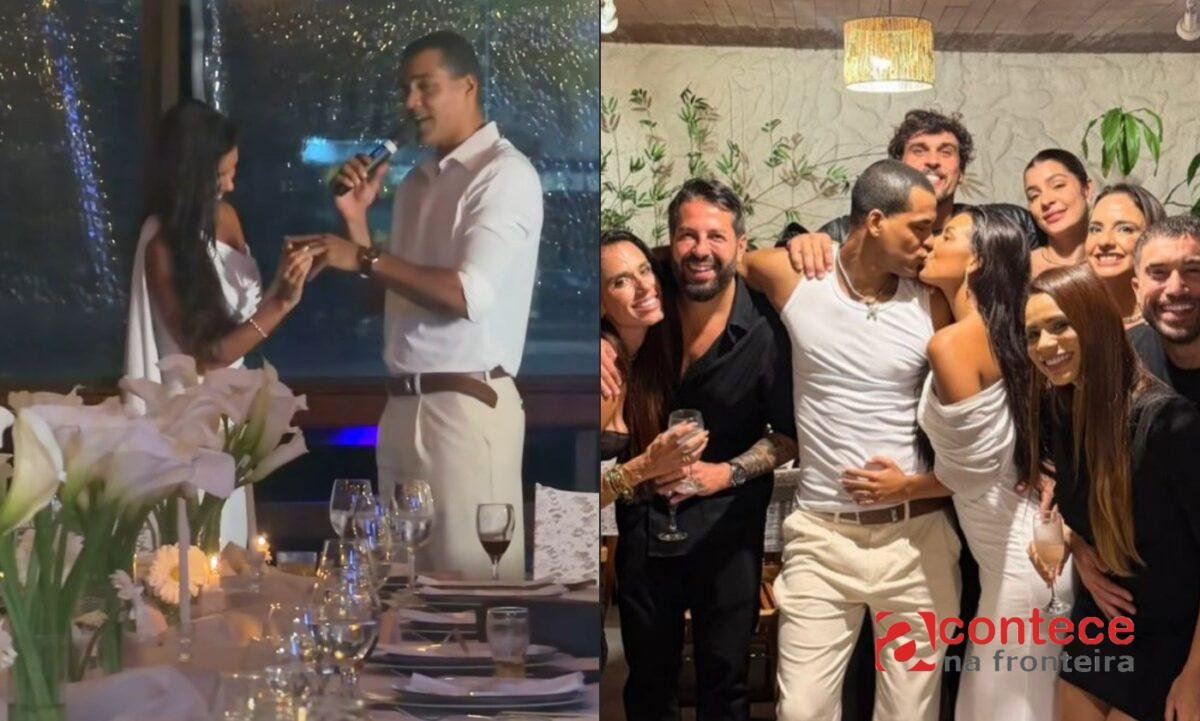 Mell Muzzillo e Marcello Melo Jr. celebram noivado