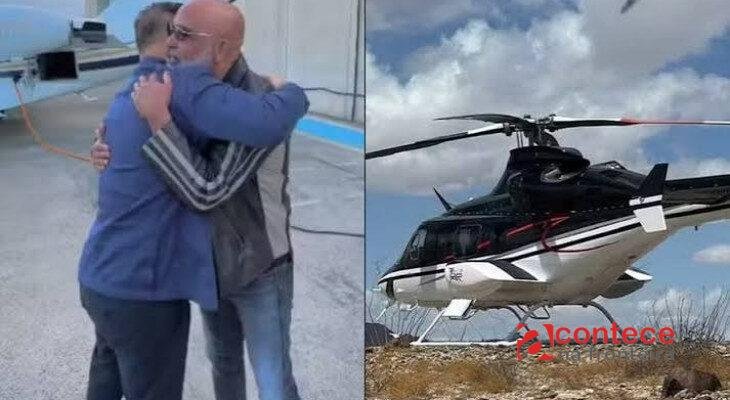 Helicóptero de cantor é buscado com drones em SC
