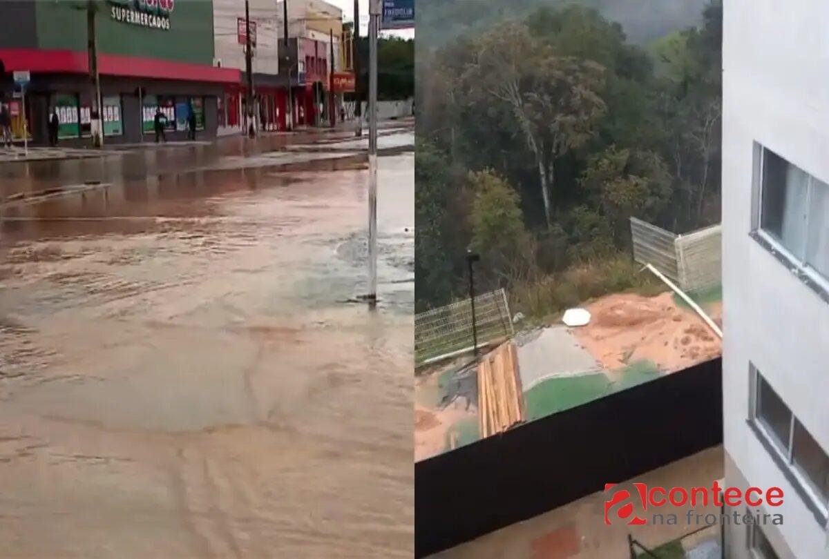 Chuva alaga ruas e causa deslizamentos na Grande Curitiba