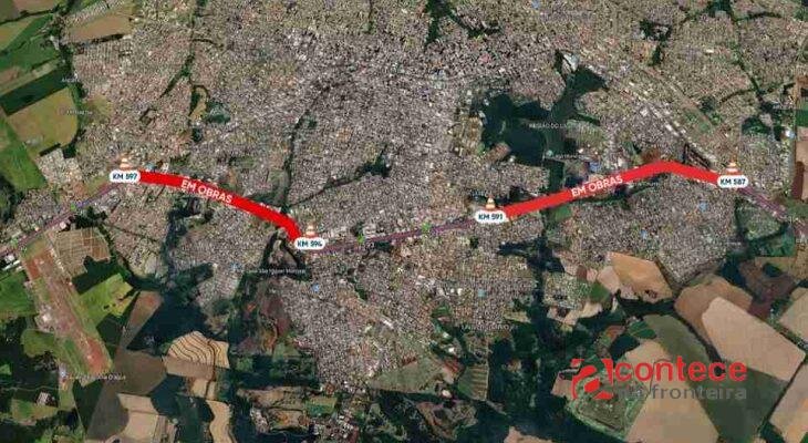 EPR Iguaçu retoma obras noturnas na BR-277 em Cascavel
