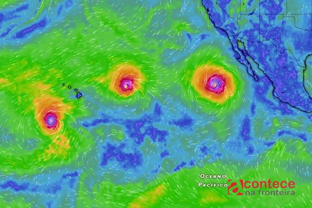 EUA alerta que três furacões estão em atividade no Pacífico ao mesmo tempo
