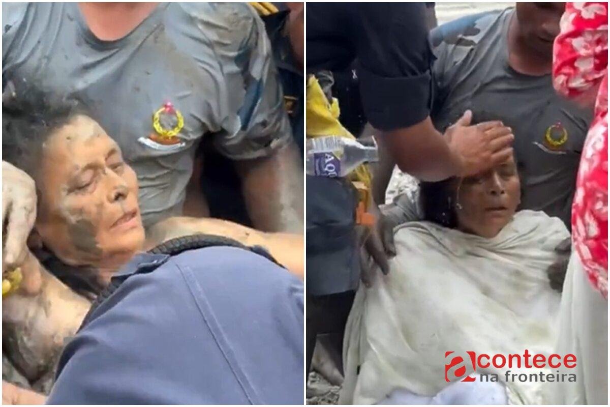 Sobrevivente resgatada após 10 dias na lama fará cirurgia