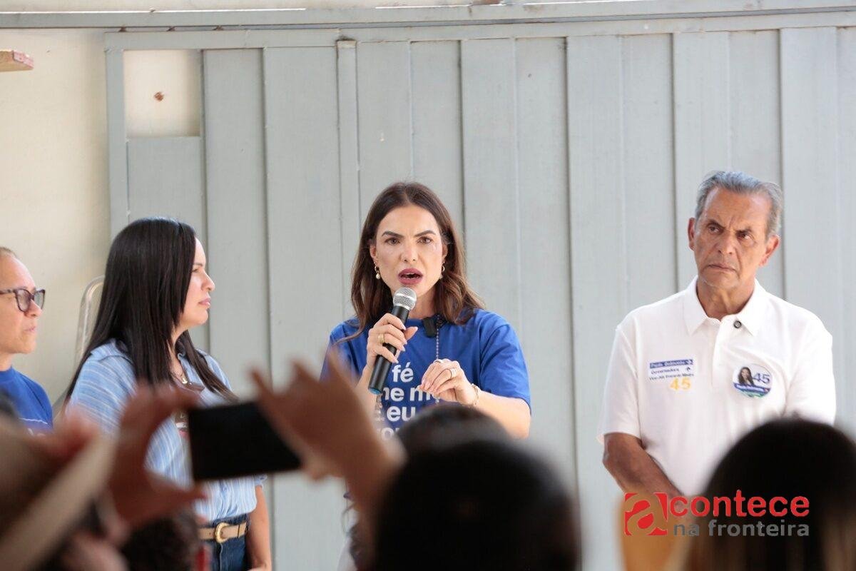 Na rodoviária, Paula Belmonte defende segurança no transporte para mulheres