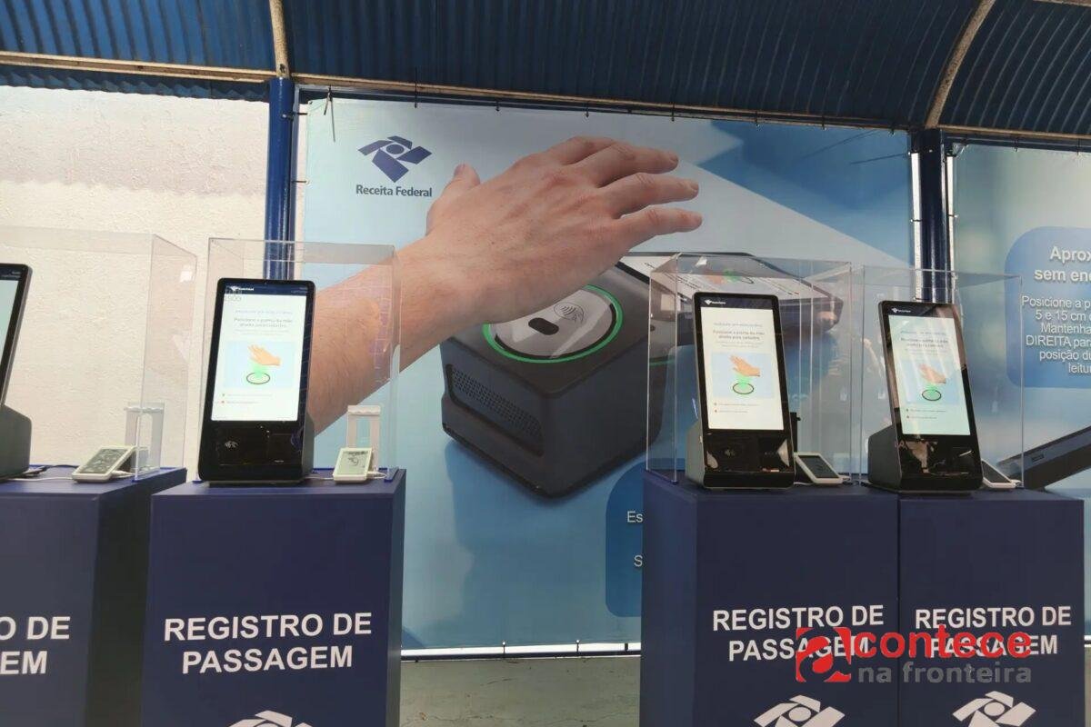 Receita Federal inicia testes com biometria palmar na Ponte da Amizade em Foz do Iguaçu