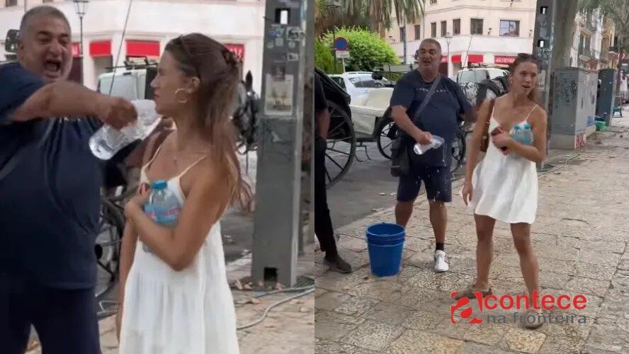Turista denuncia agressão após pedir que cocheiro desse água a cavalo em Maiorca; vídeo