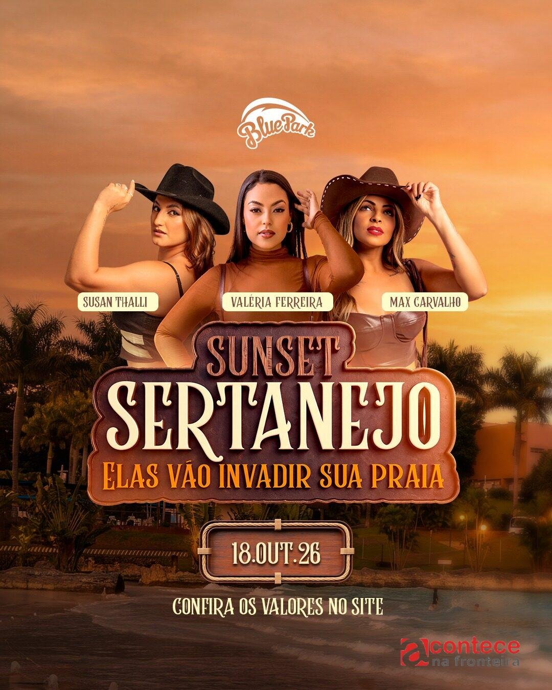 Blue Park promove Sunset Sertanejo com shows e praia de ondas em Foz do Iguaçu