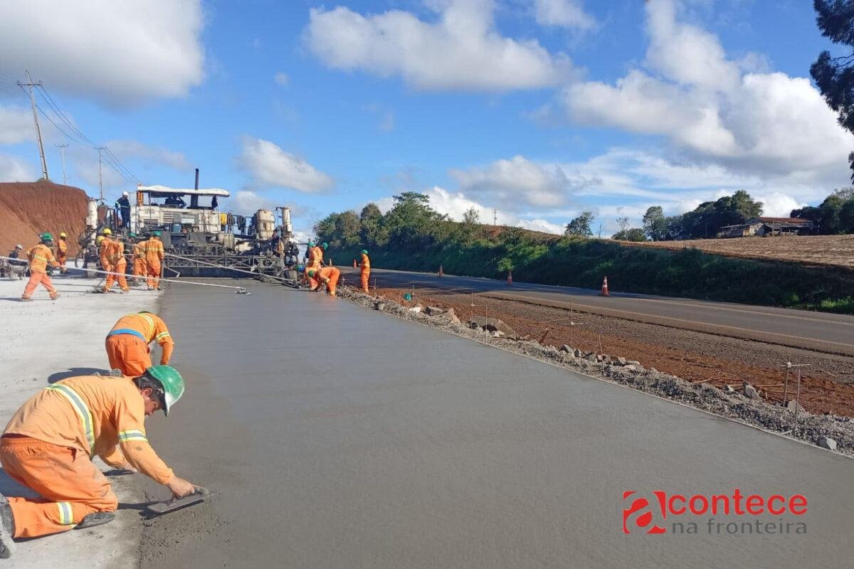 Obras de duplicação da PRC-466 no Paraná atingem 70%