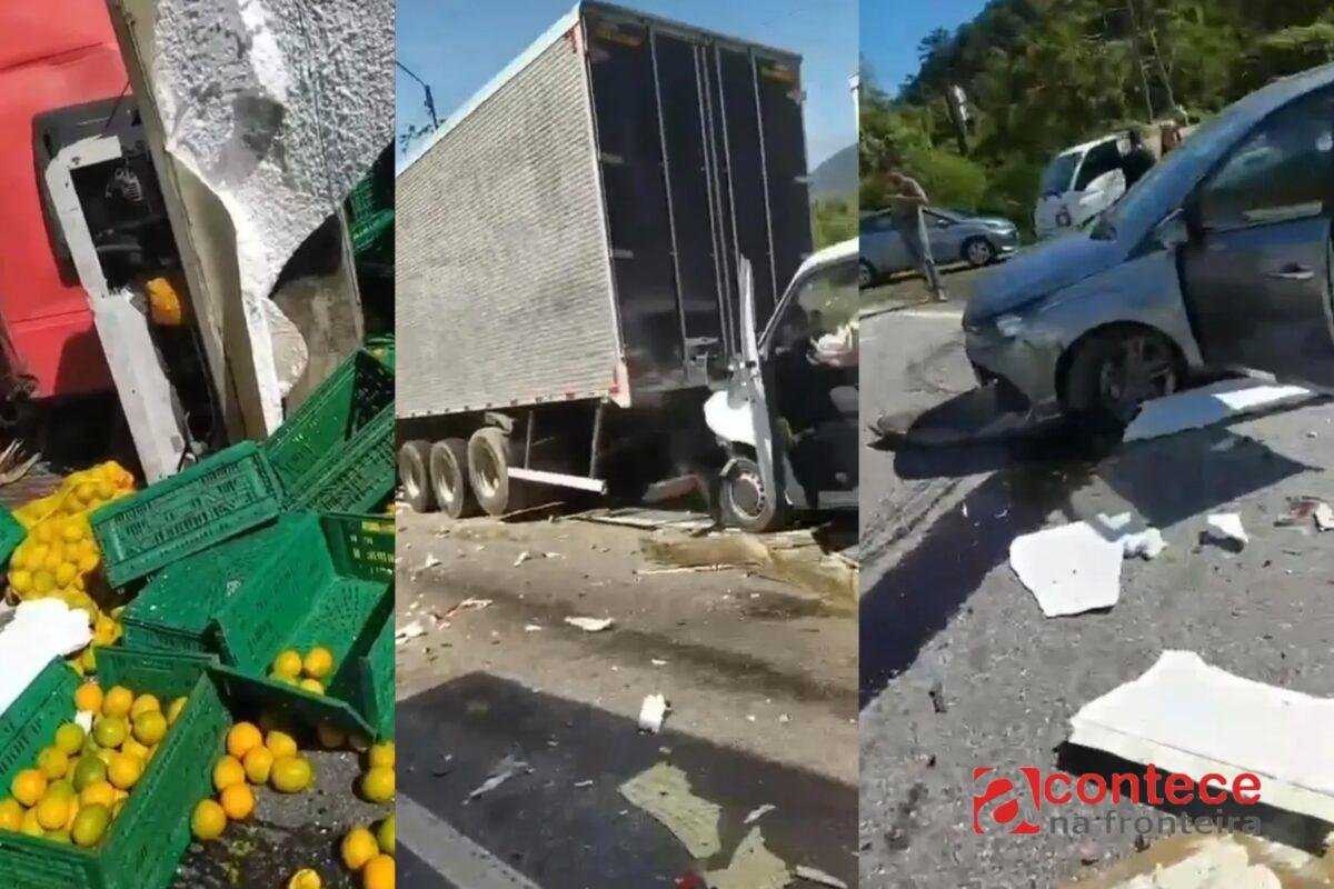 Acidente na BR-376 no PR: engavetamento deixa feridos