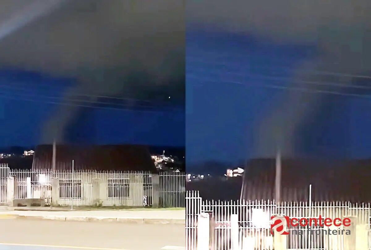 Nuvens em formato de funil assustam moradores no Paraná