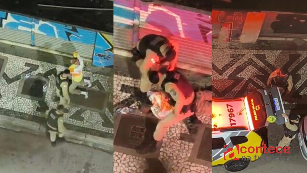 PM investiga policiais filmados agredindo homem em Curitiba