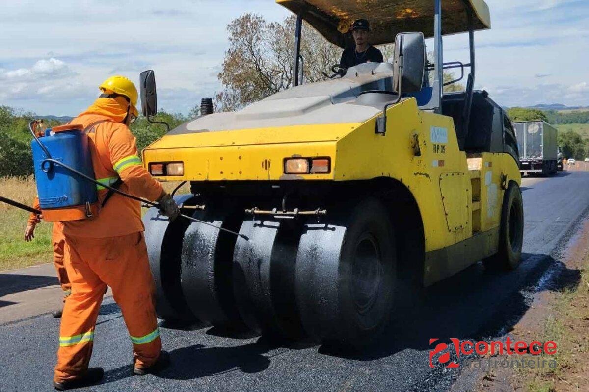 Obras de asfalto melhoram trecho da PR-473 no Paraná