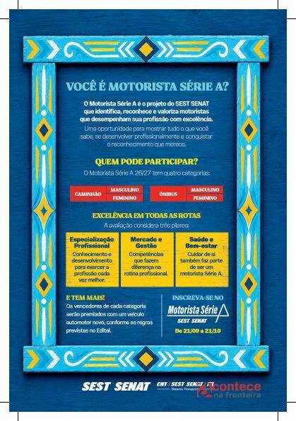 SEST SENAT abre vagas para o projeto Motorista Série A